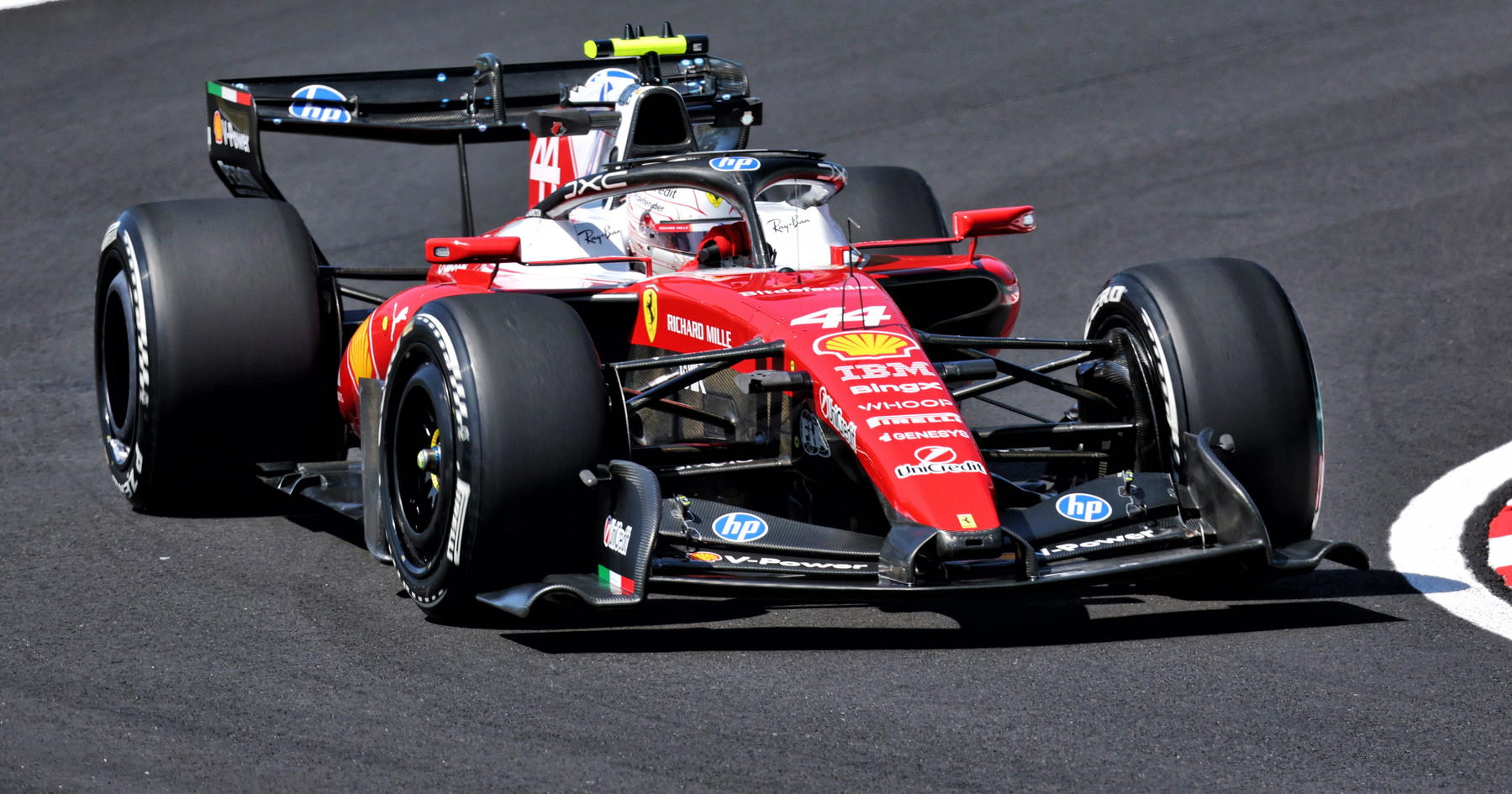 Lewis Hamilton in Ferrari action during crucial F1 test