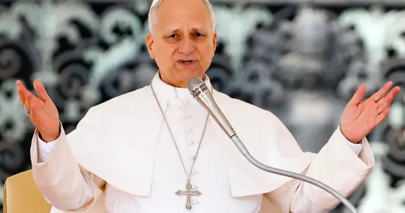 In fiery speech, Pope Leo says ‘Enough to war!’