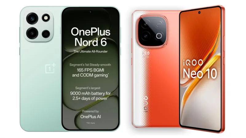 OnePlus Nord 6 vs iQOO Neo 10: Which Snapdragon 8s Gen 4 phone is better?