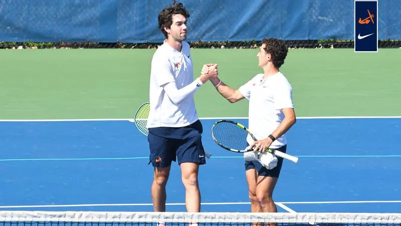 Men's Tennis Sweeps Doubles Play, Rolls To Victory Over Trine