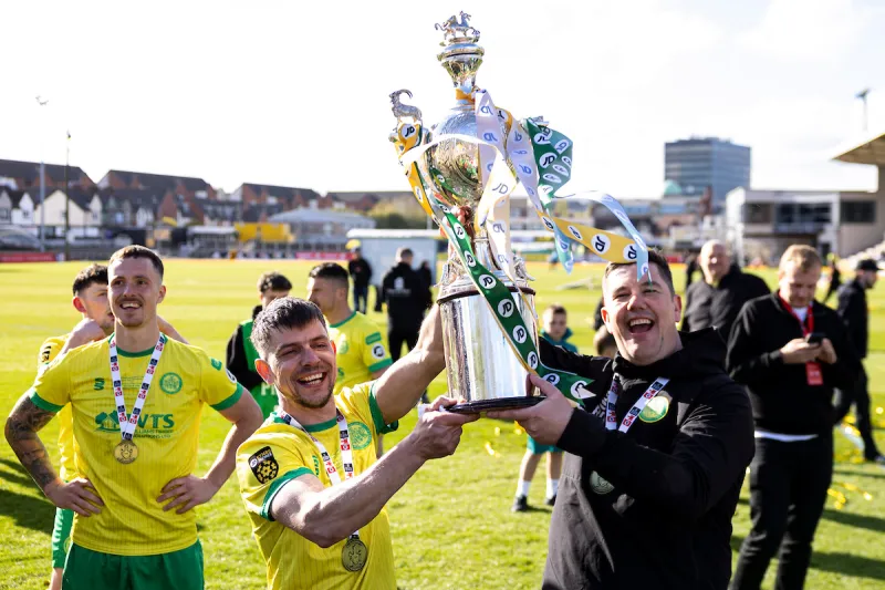 Caernarfon Town react to historic JD Welsh Cup win