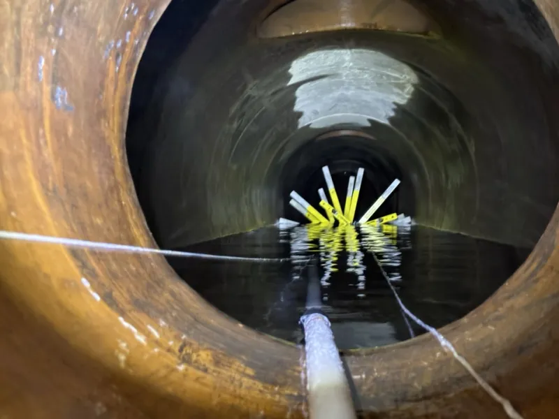 Robotic device gets stuck in Bearspaw South Feeder Main