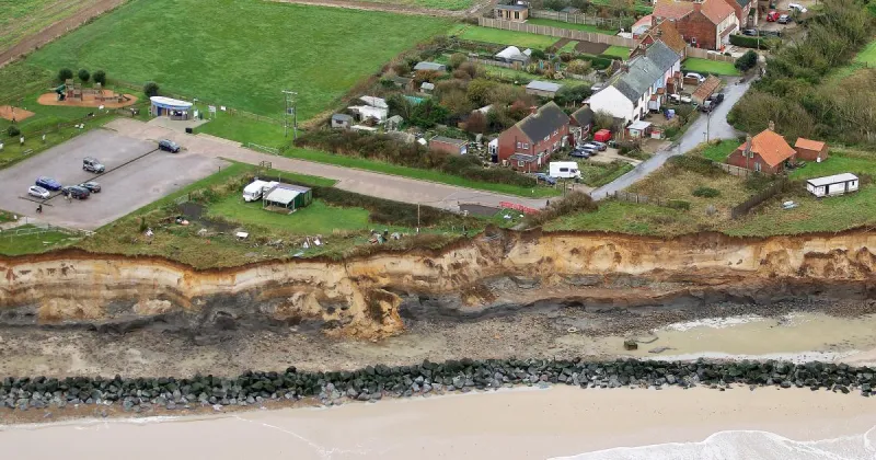 Three properties to be demolished in Happisburgh, Norfolk