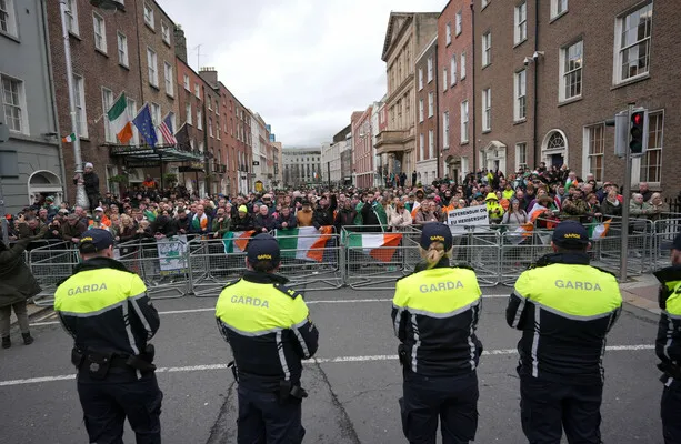 Gardaí braced for a storm outside the Dáil today - but the protest quickly fizzled out