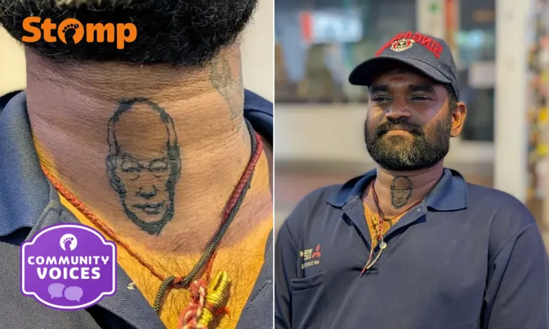 Migrant worker tattoos Lee Kuan Yew on neck in tribute to ‘golden country’