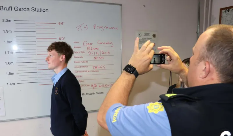 PICTURES: Limerick TY students help gardai to solve mock ‘crime’ during station visit