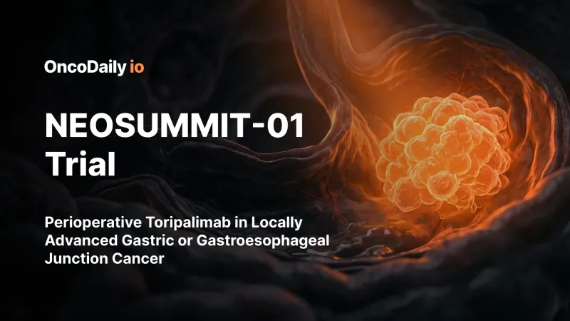 01 Trial: Perioperative Toripalimab in Locally Advanced Gastric or Gastroesophageal Junction Cancer
