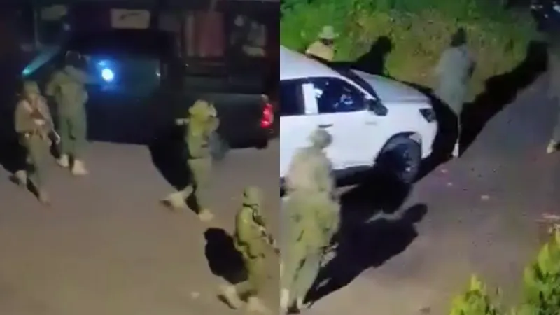 Armed soldiers seen at Topline Housing area in Mead Road last night